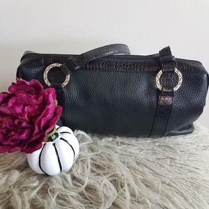 Brighton, shoulder bag, black pebble leather,